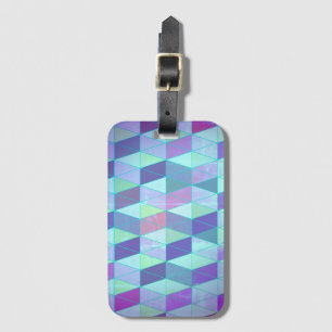 Étiquette À Bagage Motif géométrique Cubes en Triangles