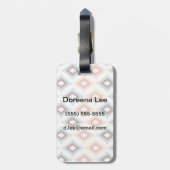 Étiquette À Bagage motif géométrique de style aztèque (Dos Vertical)