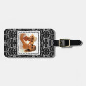 Étiquette À Bagage motif géométrique de texture Hexagons de photos pe (Devant horizontal)