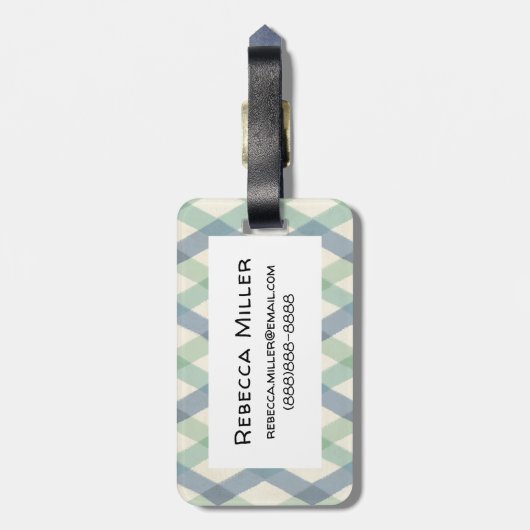 Étiquette À Bagage Motif géométrique en pastel extérieur d'étape | de (Dos Vertical)