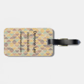 Étiquette À Bagage motif géométrique rétro 3 (Dos horizontal)