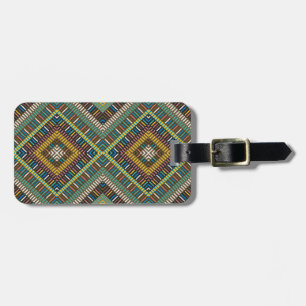 Étiquette À Bagage Motif géométrique tribal Boho Ethnic Aztec