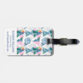 Étiquette À Bagage Motif géométrique tropical (Dos horizontal)