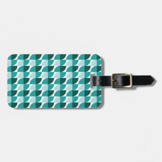 Étiquette À Bagage motif géométrique turquoise