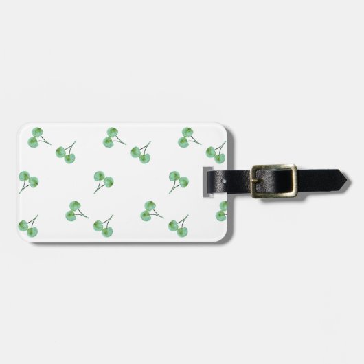 Étiquette À Bagage Motif Green Cherry (Devant horizontal)