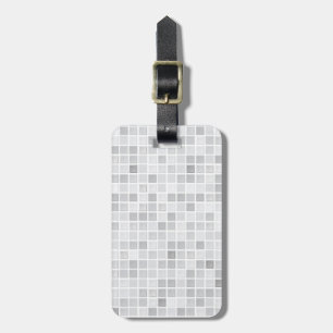 Étiquette À Bagage Motif gris de tuiles