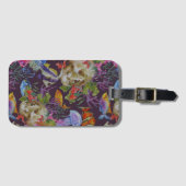 Étiquette À Bagage Motif grunge de vie marine (Devant Horizontal)