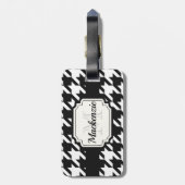 Étiquette À Bagage Motif Houndstooth (Dos Vertical)