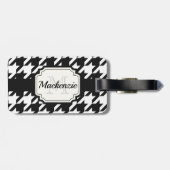 Étiquette À Bagage Motif Houndstooth (Dos horizontal)