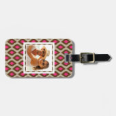 Étiquette À Bagage motif Ikat personnalisé (Devant horizontal)