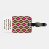 Étiquette À Bagage motif Ikat personnalisé (Dos horizontal)