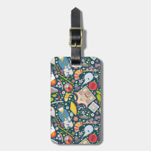 Étiquette À Bagage Motif japonais sans visage
