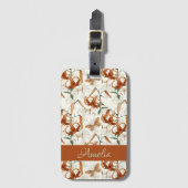 Étiquette À Bagage Motif Lily de tigre orange brûlé (Devant Vertical)