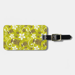 ÉTIQUETTE À BAGAGE MOTIF LUAU TIKI