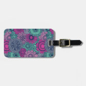 Étiquette À Bagage Motif lumineux élégant des fleurs magnifiques (Devant horizontal)