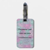 Étiquette À Bagage Motif lumineux élégant des fleurs magnifiques (Dos Vertical)