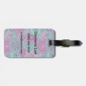 Étiquette À Bagage Motif lumineux élégant des fleurs magnifiques (Dos horizontal)