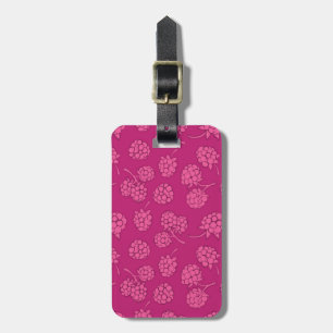 Étiquette À Bagage Motif magenta de baie