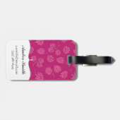Étiquette À Bagage Motif magenta de baie (Dos horizontal)