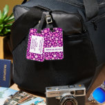 Étiquette À Bagage Motif marguerite colorée mignonne pourpre PERSONNA<br><div class="desc">Modifiez le texte,  la police et les couleurs pour en faire votre propre texte. Main dessinée par moi pour toi. Consultez ma boutique pour plus de étiquettes de bagages ou faites-moi savoir si vous voulez quelque chose de personnalisé!</div>