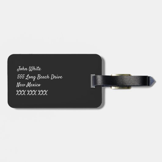 Étiquette À Bagage Motif Mariachi Band Instruments (Dos horizontal)