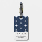 Étiquette À Bagage Motif maritime d'outil (Dos Vertical)