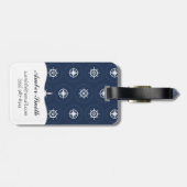 Étiquette À Bagage Motif maritime d'outil (Dos horizontal)
