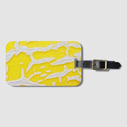 Étiquette À Bagage Motif melon jaune (Devant Horizontal)