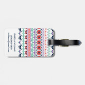 Étiquette À Bagage Motif mexicain de Frida Kahlo | (Dos horizontal)