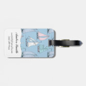 Étiquette À Bagage Motif mignon 1 de voilier (Dos horizontal)