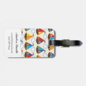Étiquette À Bagage Motif mignon 2 de voilier (Dos horizontal)