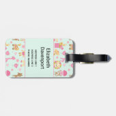 Étiquette À Bagage Motif mignon avec Animaux et Jouets heureux (Dos horizontal)