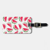 Étiquette À Bagage Motif mignon d'ananas et de pastèque (Devant horizontal)