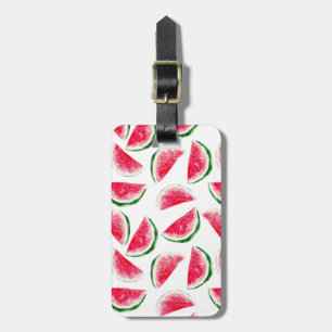 Étiquette À Bagage Motif mignon d'ananas et de pastèque
