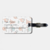 Étiquette À Bagage Motif mignon de paresse (Dos horizontal)