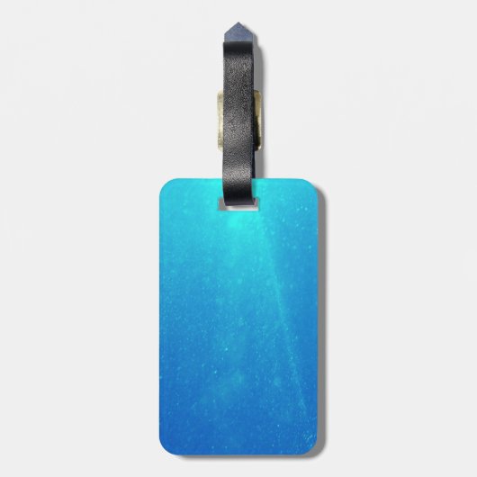 Étiquette À Bagage Motif mignon de sirène (Dos Vertical)