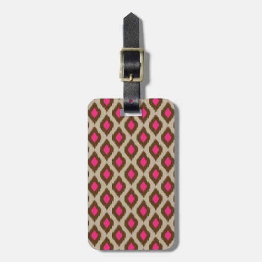 Étiquette À Bagage Motif moderne d'ikat (Devant Vertical)