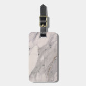 Étiquette À Bagage Motif moderne en marbre noir gris rose (Devant Vertical)