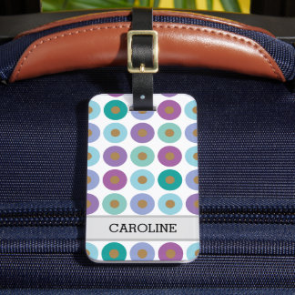 Étiquette À Bagage Motif moderne fille coloré