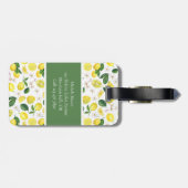 Étiquette À Bagage Motif Monogram Lemon Citrus (Dos horizontal)