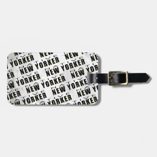 Étiquette À Bagage Motif natif du New Yorker (Devant horizontal)