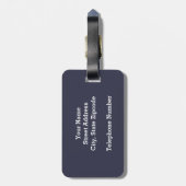 Étiquette À Bagage Motif nautique de drapeau (Dos Vertical)