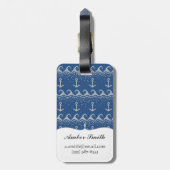 Étiquette À Bagage Motif nautique de Knit (Dos Vertical)