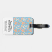 Étiquette À Bagage Motif nautique en pastel de photo faite sur (Dos horizontal)