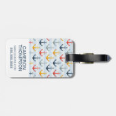 Étiquette À Bagage Motif nautique fait sur commande de photo et (Dos horizontal)