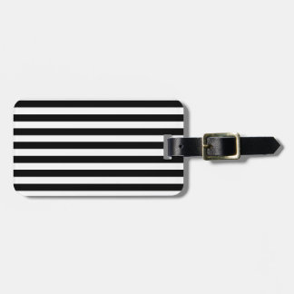 Étiquette À Bagage Motif noir et blanc de rayures de mod