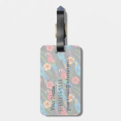 Étiquette À Bagage Motif nommé fait sur commande d'ara et de ketmie (Dos Vertical)