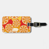 Étiquette À Bagage motif orange (Devant horizontal)