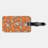 Étiquette À Bagage Motif orange de requin (Dos horizontal)