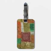 Étiquette À Bagage Motif Patchwork, Arrière - plan Patchwork (Dos Vertical)